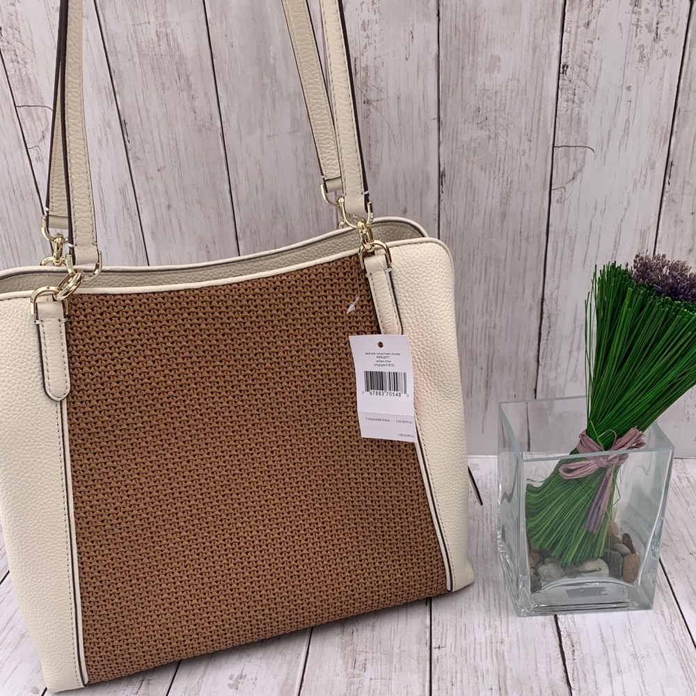 NWT KATE SPADE JACKSON STRAW MEDIUM SHOULDER BAG - Picture 3 of 6
